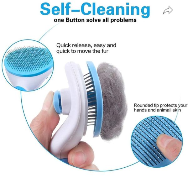 Grooming Kit Self Brush for Dogs & Cats Slicker